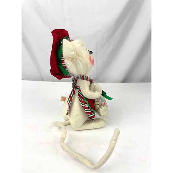 VTG Peppermint Mouse Chef AnnaLee Mobilitee Plush Doll 2005 Holiday Christmas - Picture 4 of 14